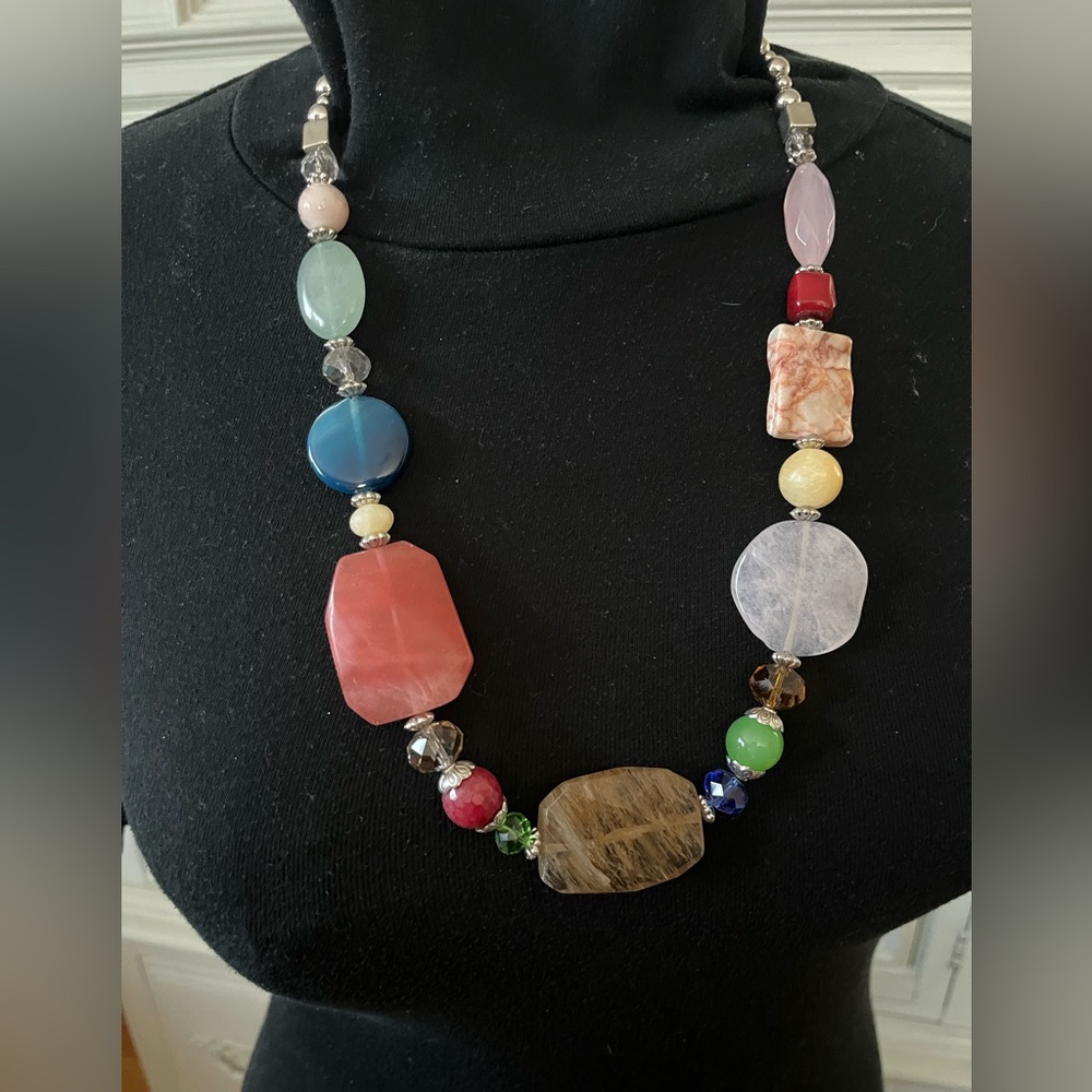 Multi stone, semi precious stone necklace